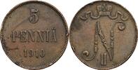 Großfürstentum Finnland 5 Penniä Nikolaj II. 1894-1917 -
