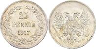 Finnland Großfürstentum 25 Penniä Nikolaj II. 1894-1917 -