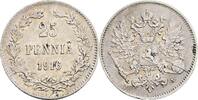 Finnland Großfürstentum 25 Penniä Nikolaj II. 1894-1917 -