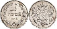 Finnland Großfürstentum 25 Penniä Nikolaj II. 1894-1917 -