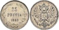 Finnland Großfürstentum 25 Penniä Nikolaj II. 1894-1917 -