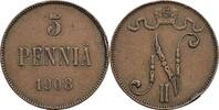 Finnland Großfürstentum 5 Penniä Nikolaj II. 1894-1917 -