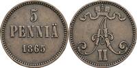 Finnland Großfürstentum 5 Penniä Alexander II. 1855-1881 -