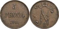 Finnland Großfürstentum 5 Penniä Nikolaj II. 1894-1917 -