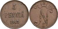 Finnland Großfürstentum 5 Penniä Nikolaj II. 1894-1917 -