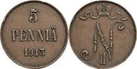 Finnland Großfürstentum 5 Penniä Nikolaj II. 1894-1917 -