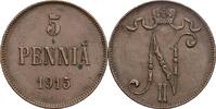 Finnland Großfürstentum 5 Penniä Nikolaj II. 1894-1917 -