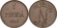 Finnland Großfürstentum 5 Penniä Nikolaj II. 1894-1917 -