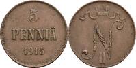 Finnland Großfürstentum 5 Penniä Nikolaj II. 1894-1917 -