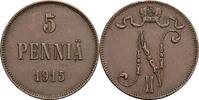Finnland Großfürstentum 5 Penniä Nikolaj II. 1894-1917 -