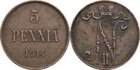 Finnland Großfürstentum 5 Penniä Nikolaj II. 1894-1917 -