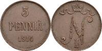 Finnland Großfürstentum 5 Penniä Nikolaj II. 1894-1917 -
