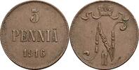 Finnland Großfürstentum 5 Penniä Nikolaj II. 1894-1917 -