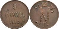 Finnland Großfürstentum 5 Penniä Nikolaj II. 1894-1917 -