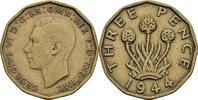 Großbritannien 3 Pence George VI. -