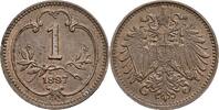 Österreich, Kaiser Franz Joseph I. 1 Heller 1897 VF / EF