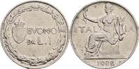 Italien 1 Lira 1922 Vittorio Emanuele III. ss 2,50 EUR  plus 10,00 EUR verzending