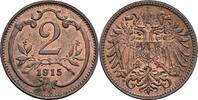 Kaisertum Österreich 2 Heller 1915 Franz Joseph I. EF