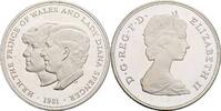 Großbritannien 1 Crown Hochzeit Prinz Charles und Lady Diana -