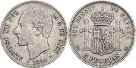 Spanien 5 Pesetas Alfonso XII. 1874-1885 -