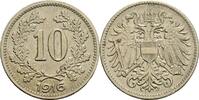 Kaisertum Österreich 10 Heller 1916 Kaiser Franz Joseph I. VF