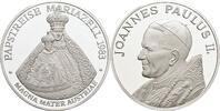 Österreich, 2. Republik Silbermedaille Papstreise von Johannes Paul II. nach Mariazell -