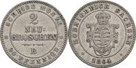 Sachsen 2 Neugroschen Johann 1854-1873 -