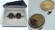 Nederland 1 stel Manchetknopen zilver met de centen van 1948 Verguld -