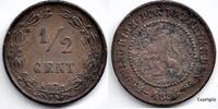 Nederland Nederland 1884 ½ Cent Willem III F+ -