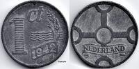 Nederland Nederland 1942 1 Cent, zink, Wilhelmina -
