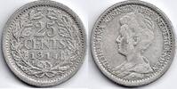 Nederland Nederland 1914 25 Cent Wilhelmina F -