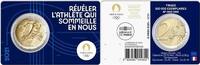 Speciale 2 euromunten 2 euro Frankrijk 2021 'Olympics' in coincard Blauw -