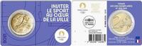 Speciale 2 euromunten 2 euro Frankrijk 2021 'Olympics' in coincard Paars -