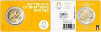Speciale 2 euromunten 2 euro Frankrijk 2021 'Olympics' in coincard Geel -