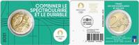 Speciale 2 euromunten 2 euro Frankrijk 2021 'Olympics' in coincard Groen -
