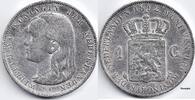 Nederland Nederland 1892 1 Gulden Wilhelmina F -