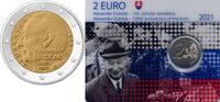 Slowakije 2 Euro2021 'Alexander Dubcek' in blister -