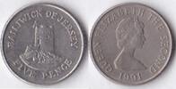 Jersey Jersey 5 Pence 1991 -