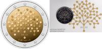 Speciale 2 euromunten 2 euro Letland 2022 'Letse bank' in coincard -