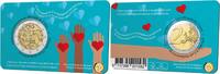 Speciale 2 euromunten 2 Euro België 2022 'Zorg tijdens de Covid pandemie in coincard Franstalig -