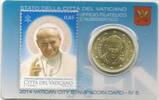Vaticaan Vaticaan 2014 50 Cent in coincard met zegel nummer 5 -