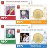Vaticaan Vaticaan 2018 50 Cent in coincard met zegel nummer 18 t/m 21 -