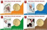 Vaticaan Vaticaan 2020 50 Cent in coincard met zegel nummer 32 t/m 35 -
