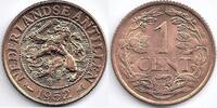 Nederlandse Antillen Nederlandse Antillen 1952 1 Cent Juliana (deel arcering vz ontbreekt) -