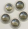 Gekleurde euromunten 2 Euro Duitsland 2009 Saarland gekleurd ADFGJ 88/92/3 -