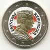 Gekleurde euromunten 2 Euro Letland 2014 gekleurd Type 7 -