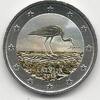 Gekleurde euromunten 2 Euro Letland 2015 Ooievaar Gekleurd -