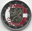 Gekleurde euromunten 2 Euro Letland 2016 Vidzeme Gekleurd -