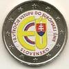 Gekleurde euromunten 2 Euro Slowakije 2014 10 jaar Eu Gekleurd 214/3 -