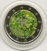 Gekleurde euromunten 2 Euro Slovenië 2010 Botanische tuin gekleurd 109/2 -